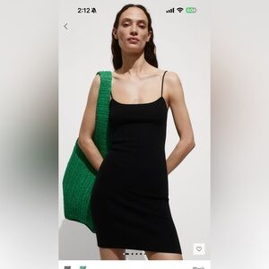 MANGO Black Sheath Dress with Spaghetti Straps for a Night Out Size S NWT